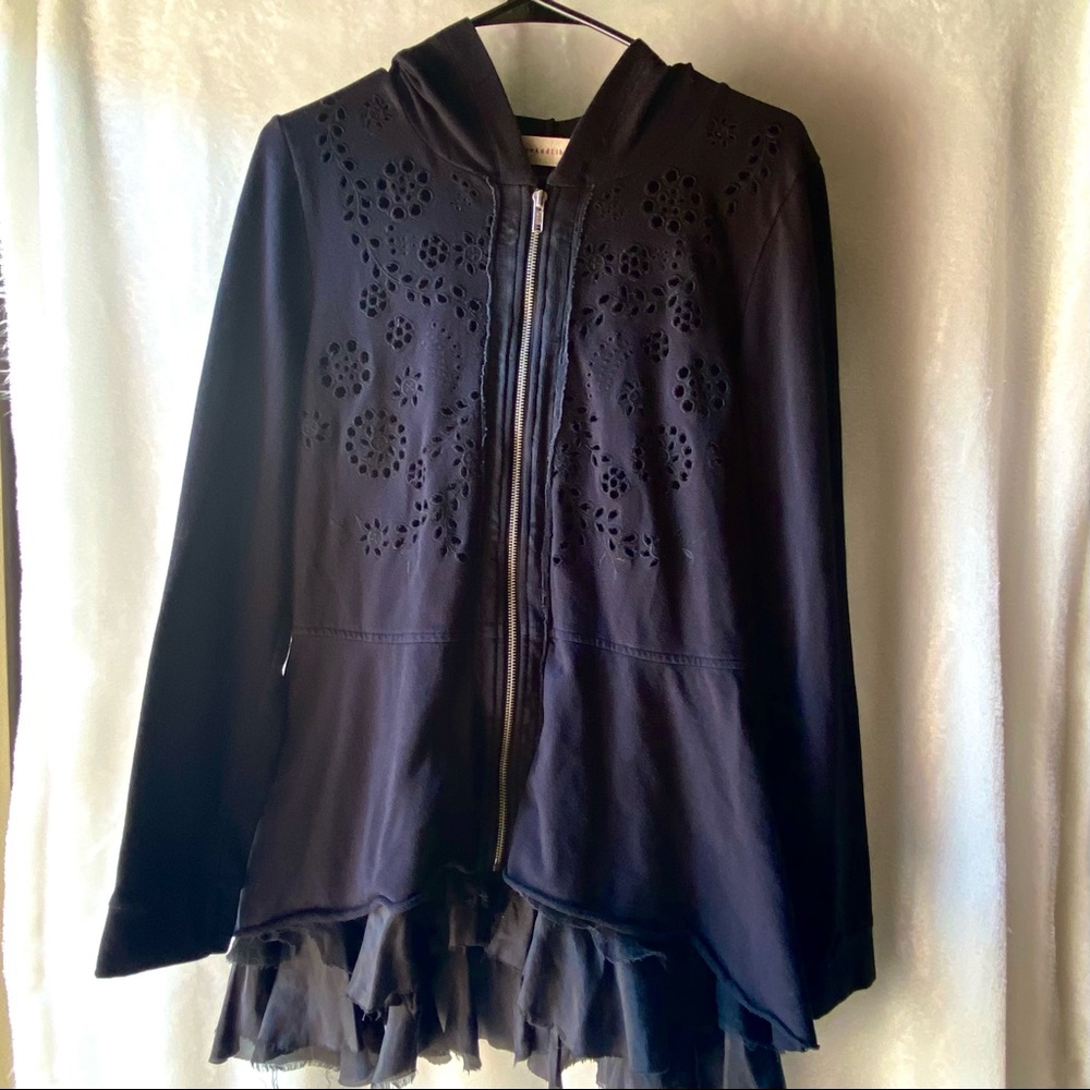 Johnny Was 4 Love & Liberty Black Skirted Zip Up